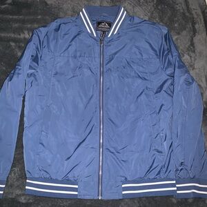 Mens Jacket Large Blue Bomber Tacvasen Lightweight Windbreaker Full Zip